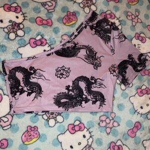 One sleeve dragon shirt